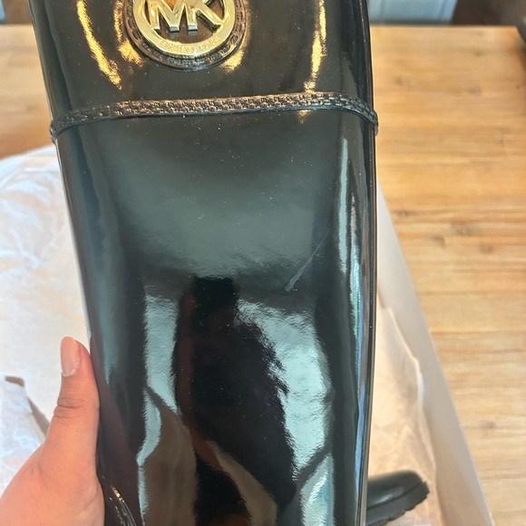 Michael Kors Stockard Tall Rain Boot Black Sz 8 - Picture 2 of 6